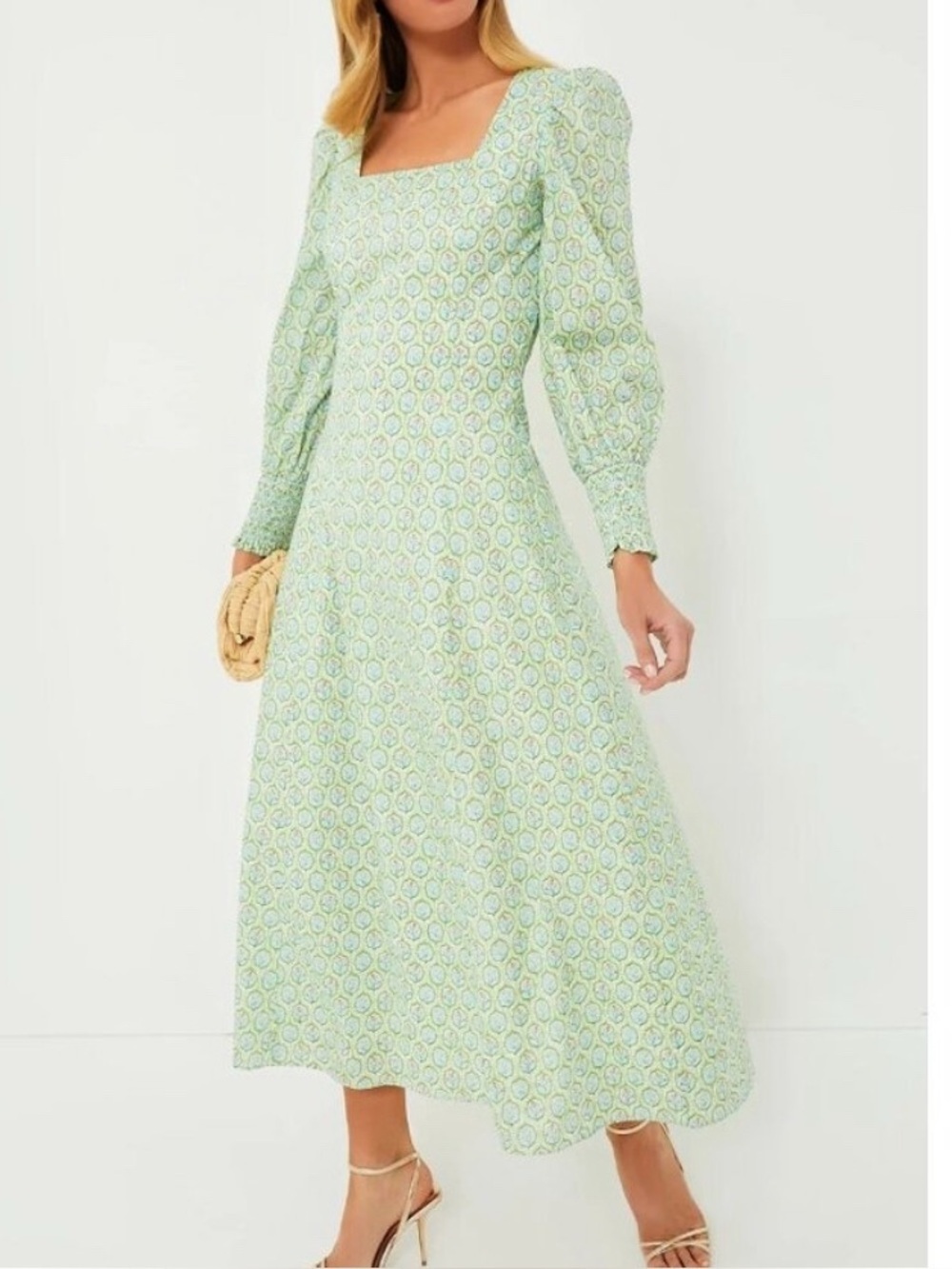 HYACINTH HOUSE Johanna Jardin floral long sleeve dress size medium